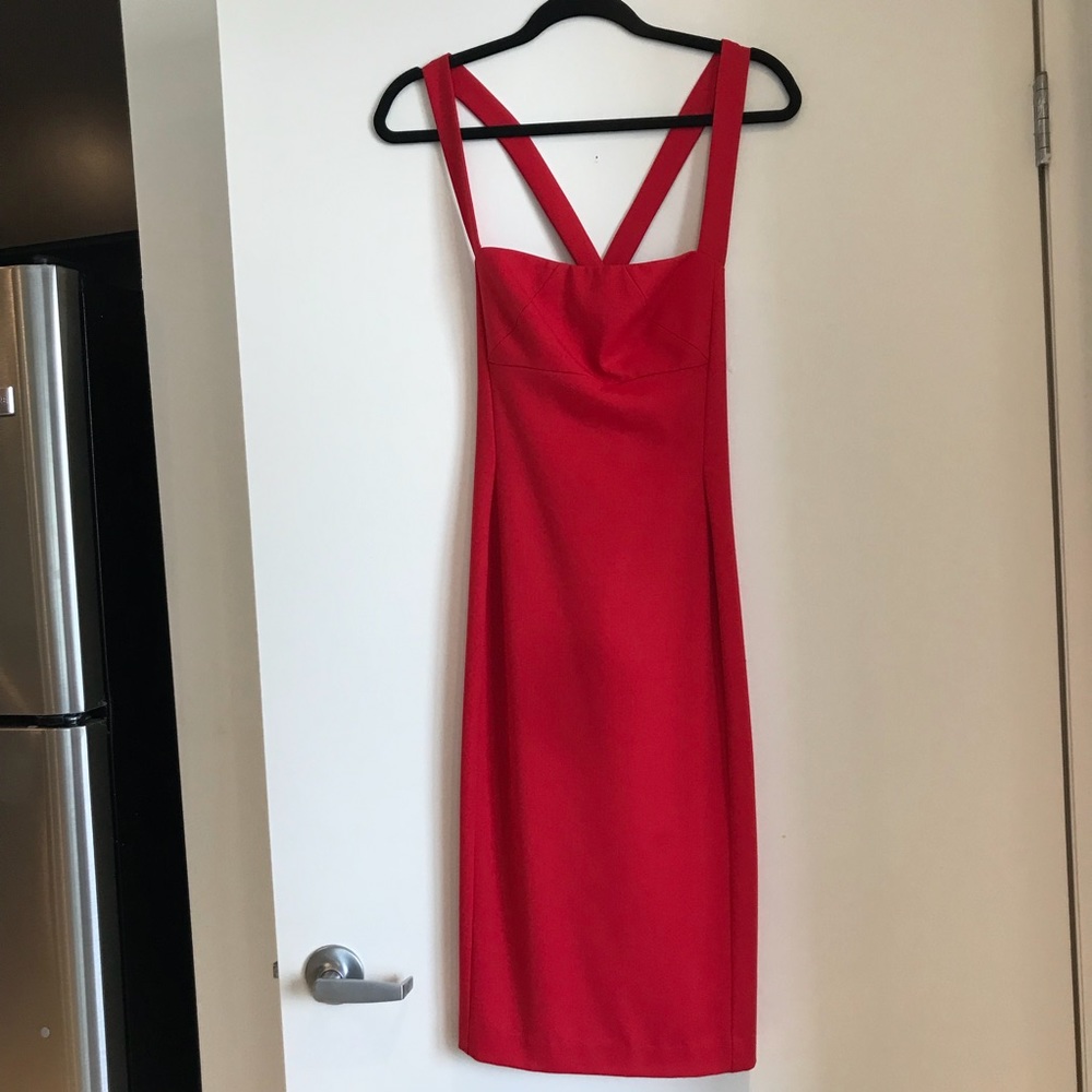 🚫SOLD🚫 Black Halo Red Criss Cross Dress
